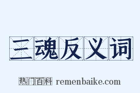 三魂反义词是什么意思的图片